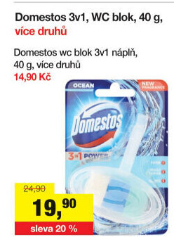 WC blok tuhý 3v1 Domestos