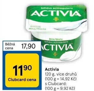 Bílý jogurt Activia Danone