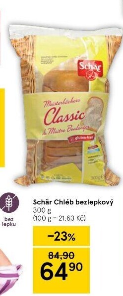 Chléb bez lepku Schär
