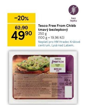 Chléb bez lepku Tesco Free From