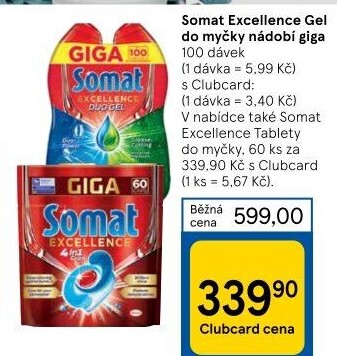 Gely do myčky Excellence Somat