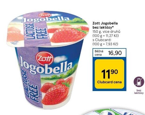 Jogurt bez laktózy Jogobella Zott