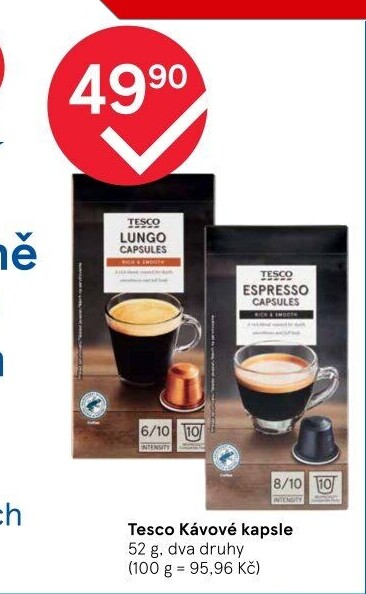 Kávové kapsle Tesco