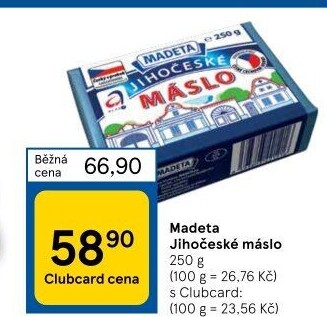 Máslo Jihočeské Madeta