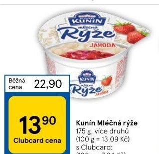 Mléčná rýže Kunín