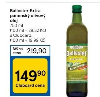 Olivový olej extra panenský Ballester