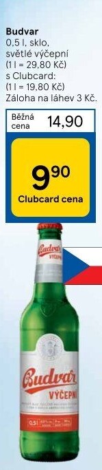 Pivo světlé výčepní Budweiser Budvar
