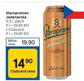 Pivo světlý ležák 11° Staropramen