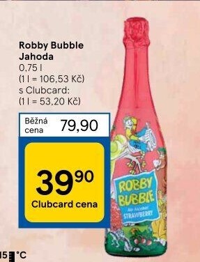 Sekt nealkoholický dětský Robby Bubble