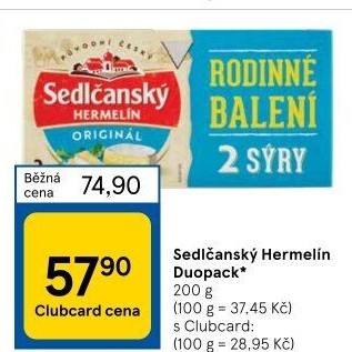 Sýr Hermelín Sedlčanský