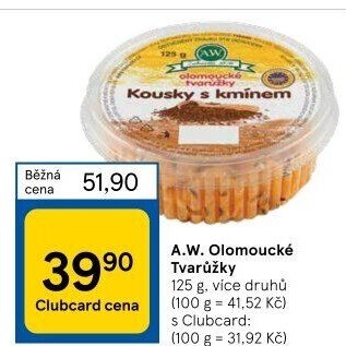 Sýr tvarůžky olomoucké A.W.