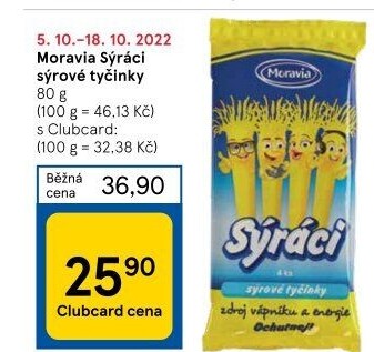 Sýrové tyčinky Sýráci Moravia