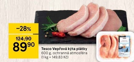 Vepřová kýta bez kosti Tesco