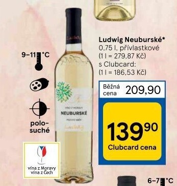 Víno Neuburské Vinařství Ludwig - přívlastkové