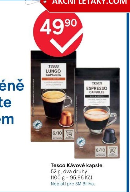 Kávové kapsle Tesco