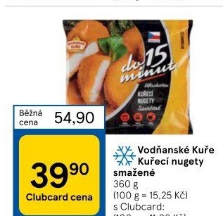 Nugetky kuřecí smažené mražené Vodňanské kuře