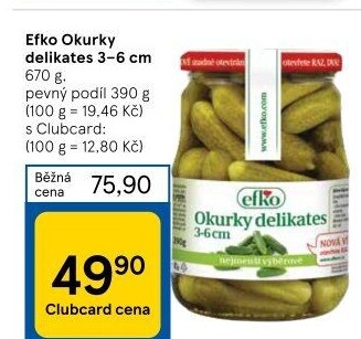 Okurky delikates Efko