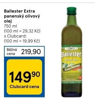 Olivový olej extra panenský Ballester