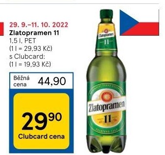 Pivo světlý ležák 11° Zlatopramen