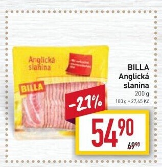 Anglická slanina Billa