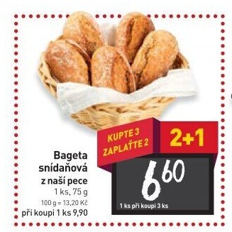 Bageta snídaňová