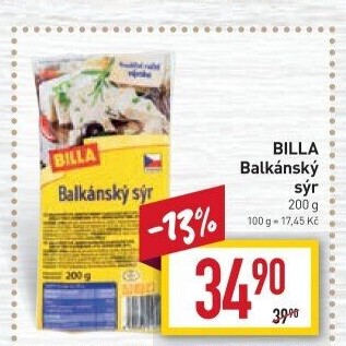 Balkánský sýr Billa