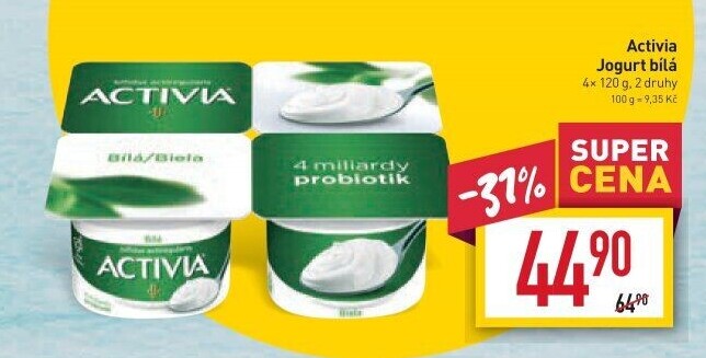Bílý jogurt Activia Danone