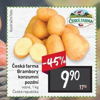 Brambory konzumní pozdní Česká farma