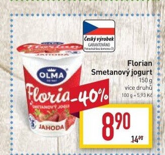 Jogurt smetanový Florian Olma