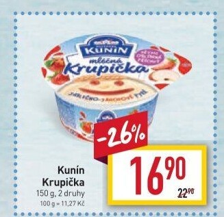 Mléčná krupička Kunín