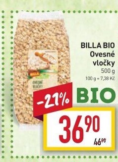 Ovesné vločky Naše Bio Billa