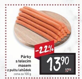 Párky s telecím masem