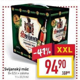 Pivo světlý ležák 11° Svijanský Máz Svijany