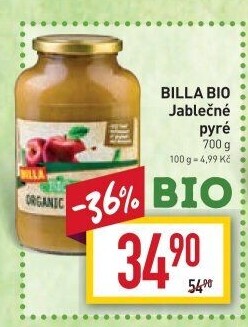 Pyré ovocné Naše Bio Billa