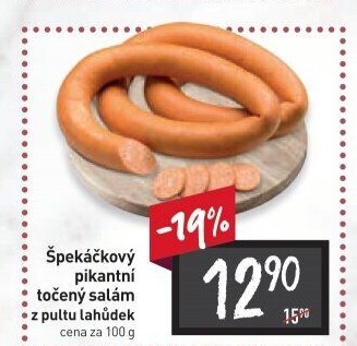 Salám špekáčkový pikantní točený