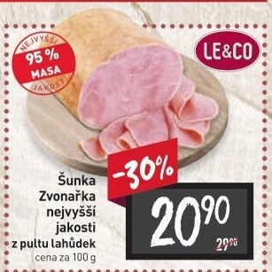 Šunka Zvonařka nejvyšší jakosti LE&amp