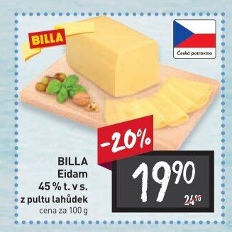 Sýr Eidam 45% Billa