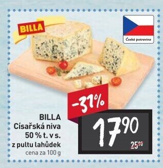 Sýr Niva císařská 50% Billa
