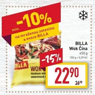Zeleninová směs mražená Wok Čína Billa
