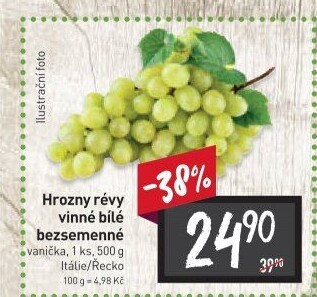 Hrozny bílé bezsemenné