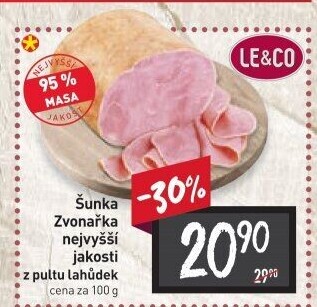 Šunka Zvonařka nejvyšší jakosti LE&amp