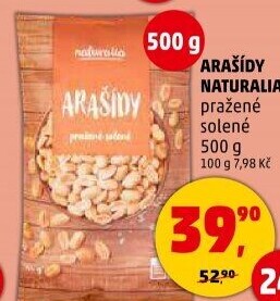 Arašídy pražené Naturalia