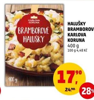 Bramborové halušky v prášku Karlova Koruna