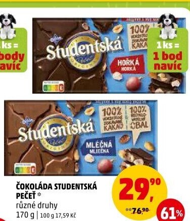 Čokoláda Studentská pečeť Orion