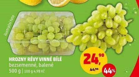Hrozny bílé bezsemenné