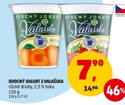 Jogurt ovocný z Valašska Mlékárna Valašské Meziříčí