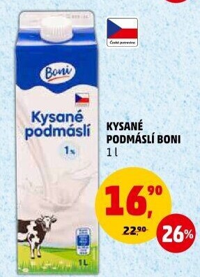 Nápoj podmáslí kysané Boni