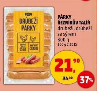 Párky drůbeží Řezníkův Talíř