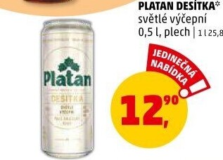 Pivo světlé výčepní 10° Platan