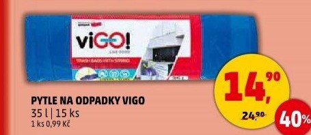 Pytle na odpadky 35 l Vigo